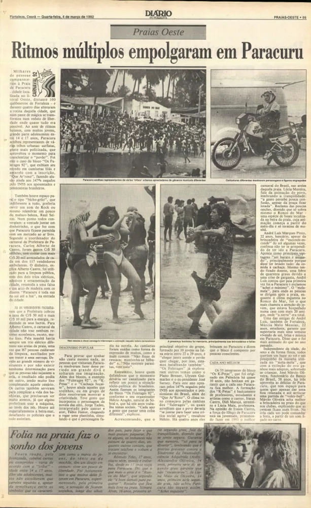 Reportagem do Diário do Nordeste de 4 de março de 1992.
