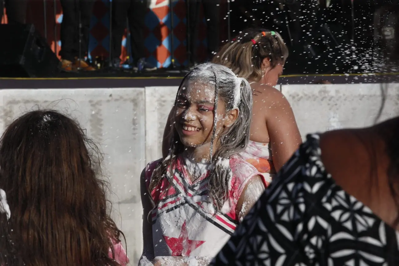 Pequenos foliões no Parque Rachel de Queiroz.