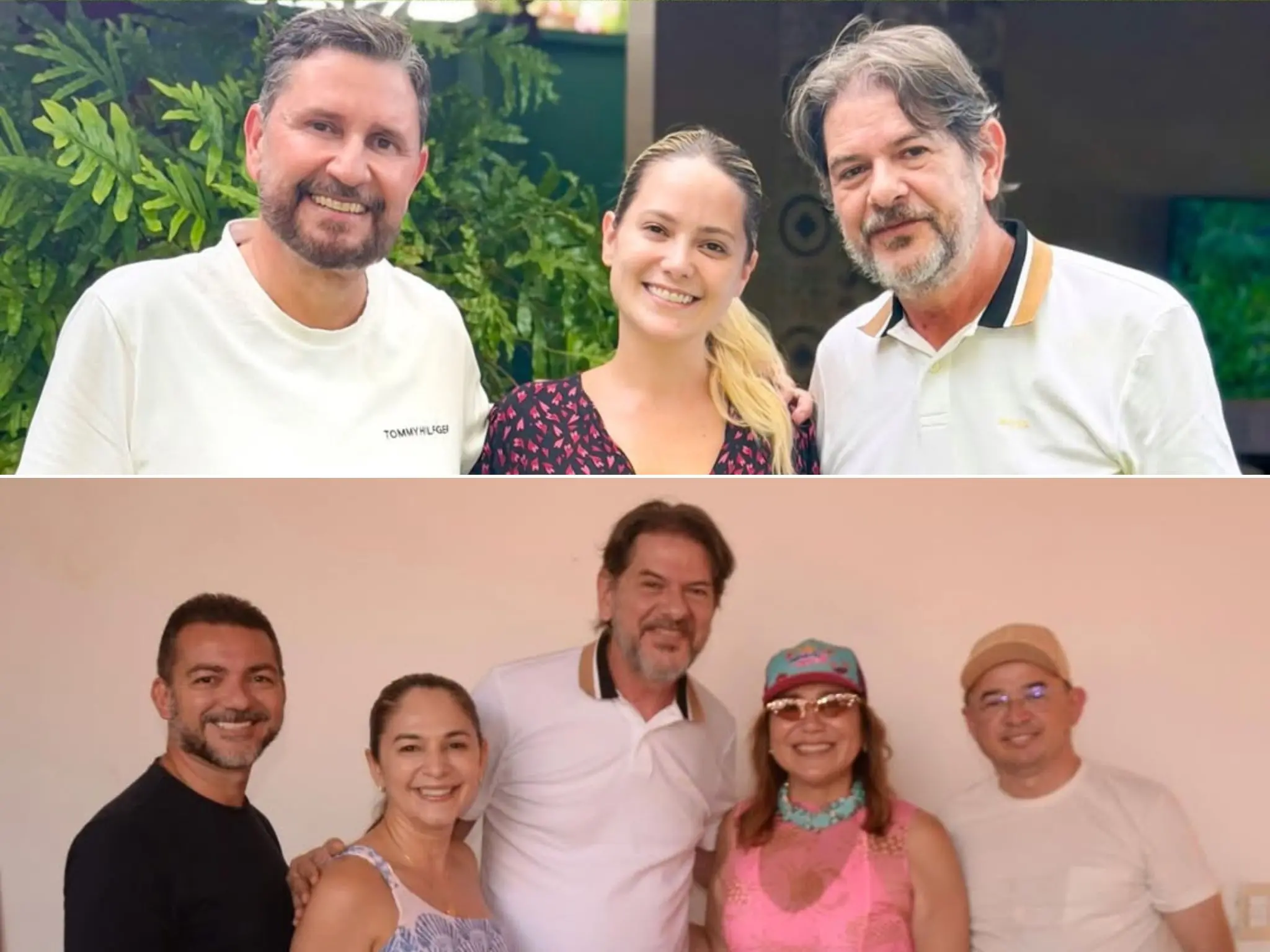 Fotos dos encontros entre Cid Gomes e os deputados estaduais Romeu Aldigueri e Sérgio Aguiar durante o Carnaval 2026.