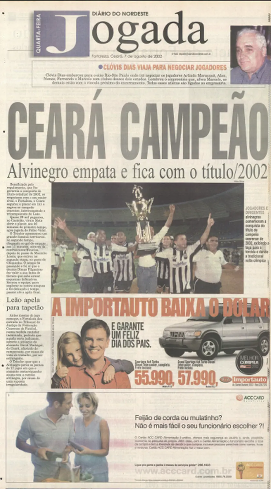 Ceará foi campeão em 2002