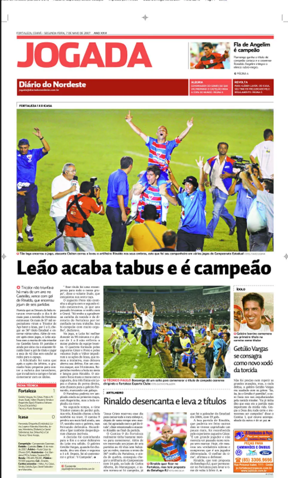Fortaleza foi campeão cearense em 2007