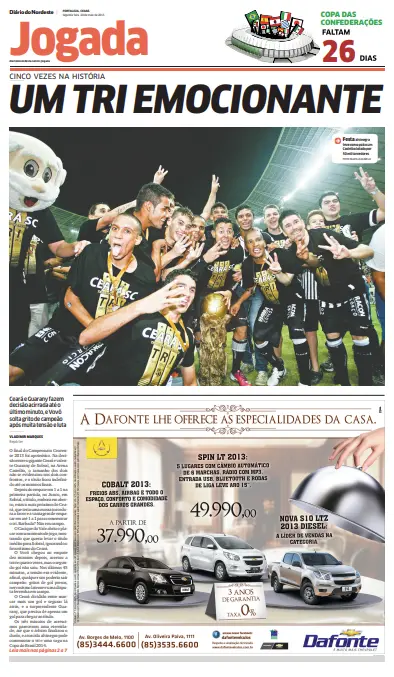 Ceará foi campeão cearense em 2013