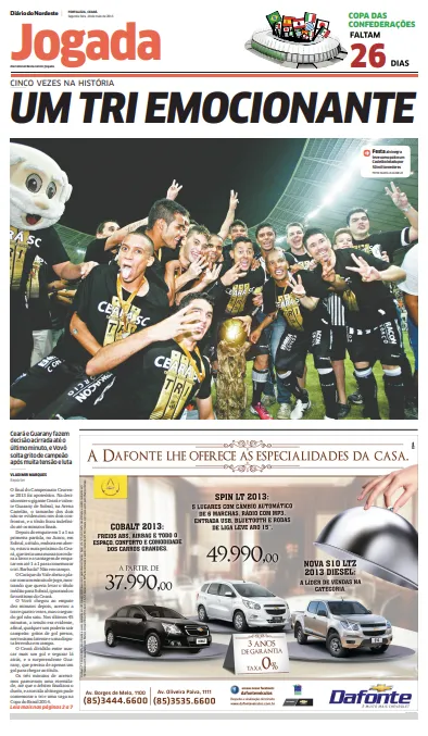 Ceará foi campeão cearense em 2013
