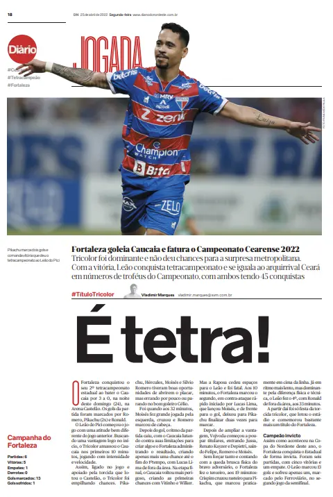 Fortaleza foi campeão cearense em 2022