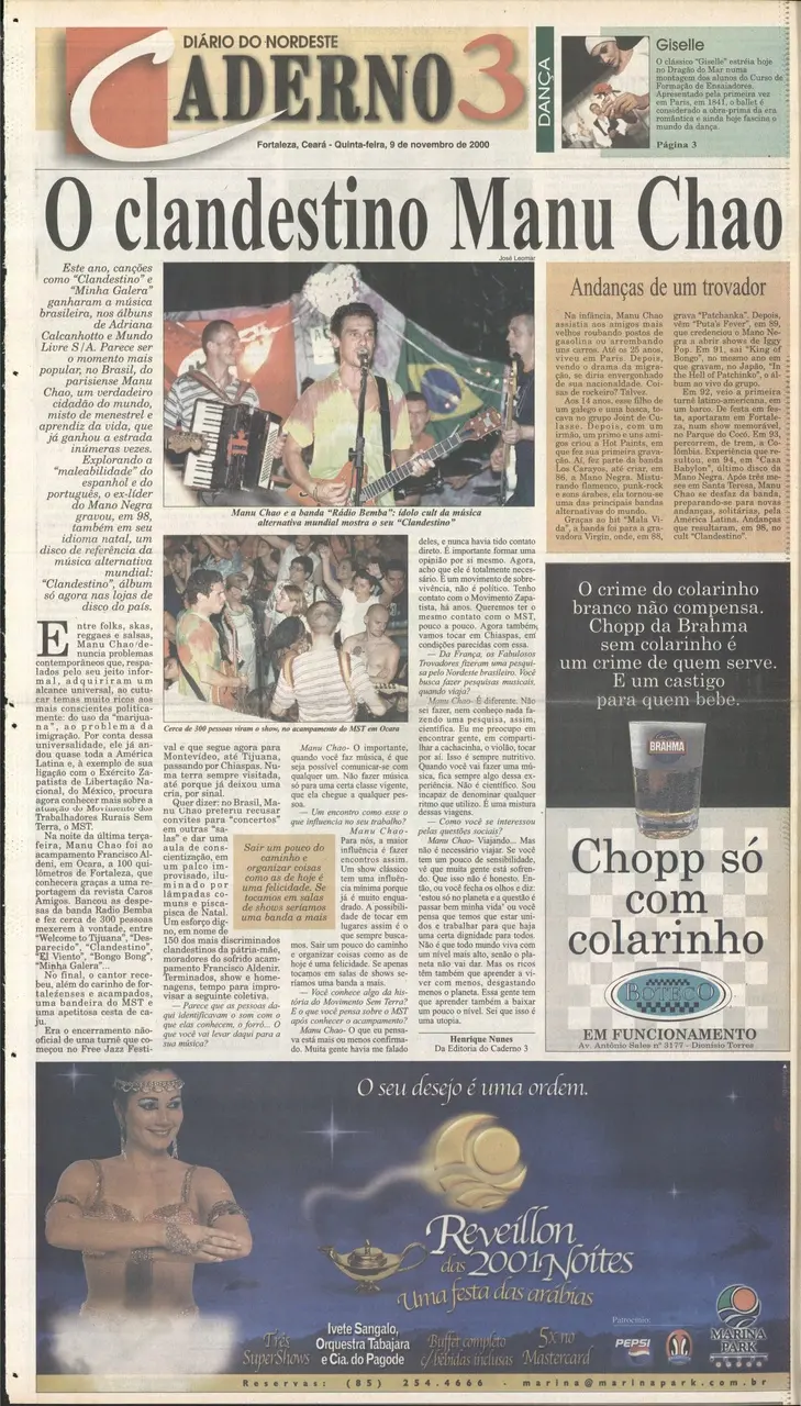 A página do jornal Diário do Nordeste apresenta a manchete 