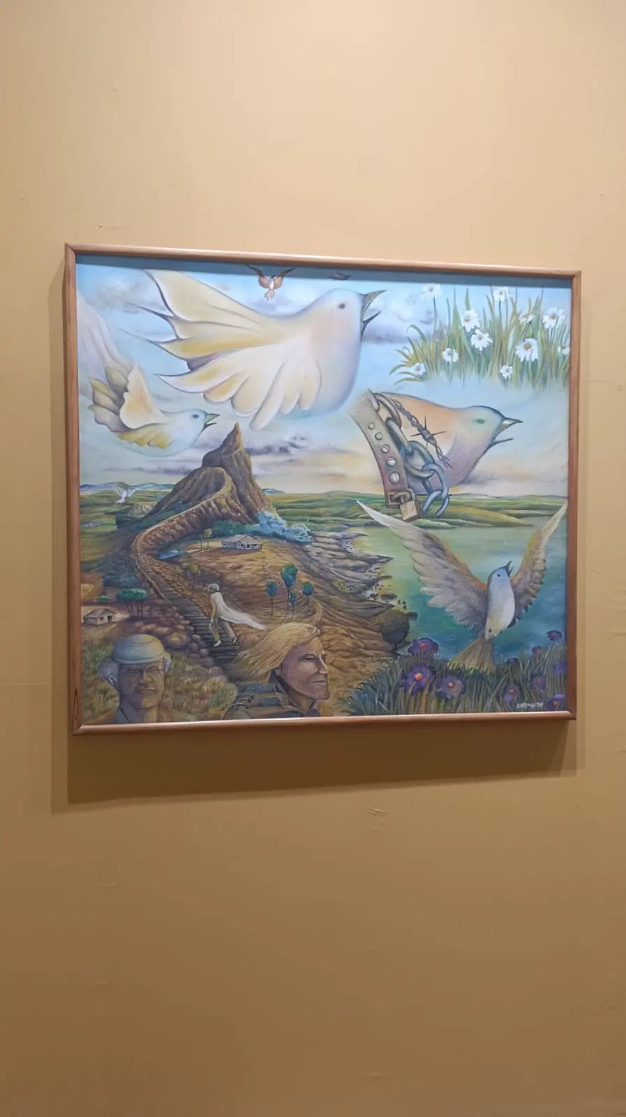 Tela de Luís Karimai está entre as obras contemporâneas dispostas em diálogo com o acervo originário do Vicente Leite.