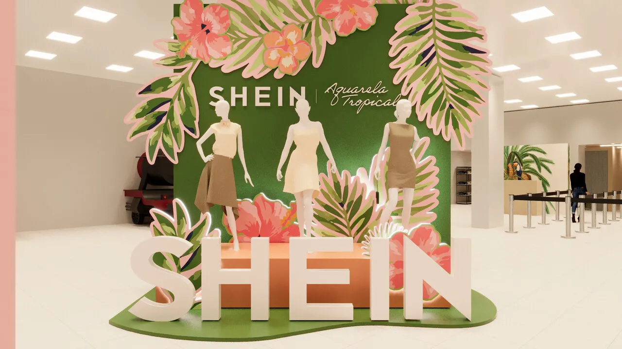 Loja temporária da Shein em Fortaleza terá temática tropical.