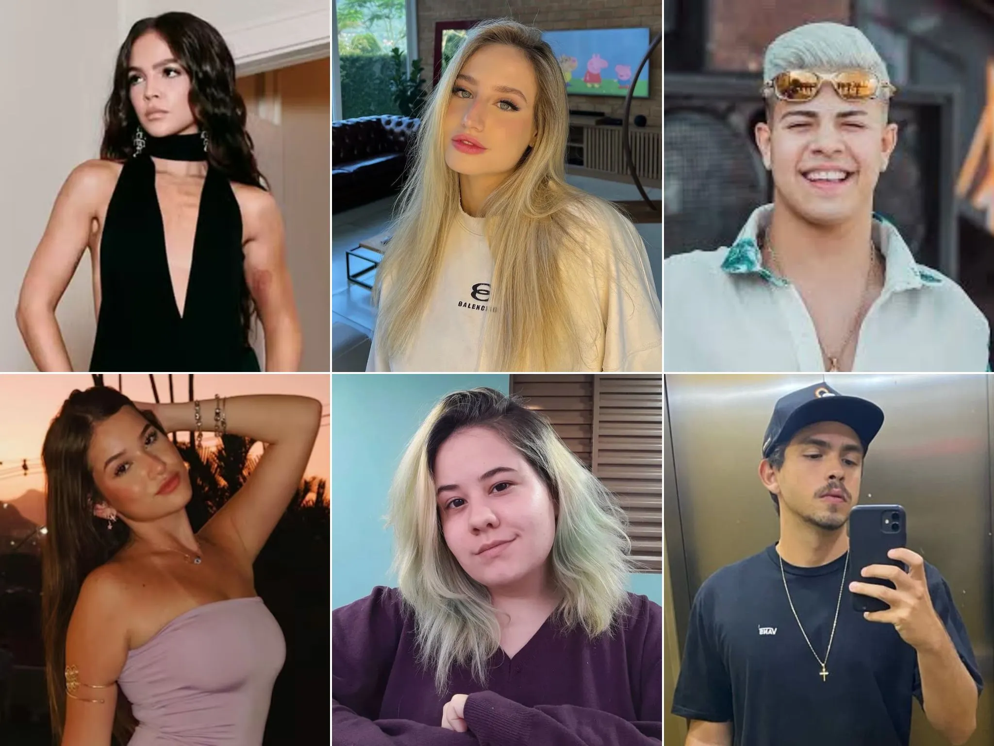 Mel Maia, Bruna Griphao, João Pedro Carvalho, Duda Wendling, Ana Karolina Lannes e Bernardo Simões atualmente.