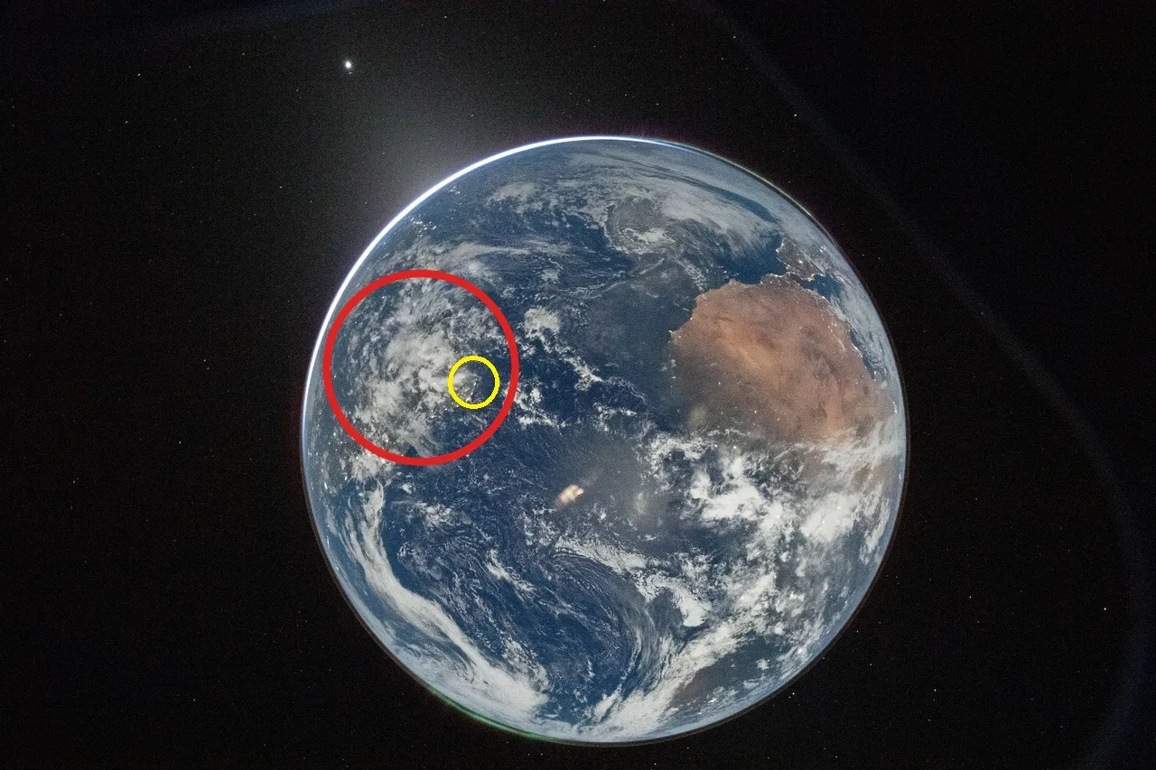 Confira detalhe de onde é possível identificar o Ceará na imagem, no círculo amarelo.