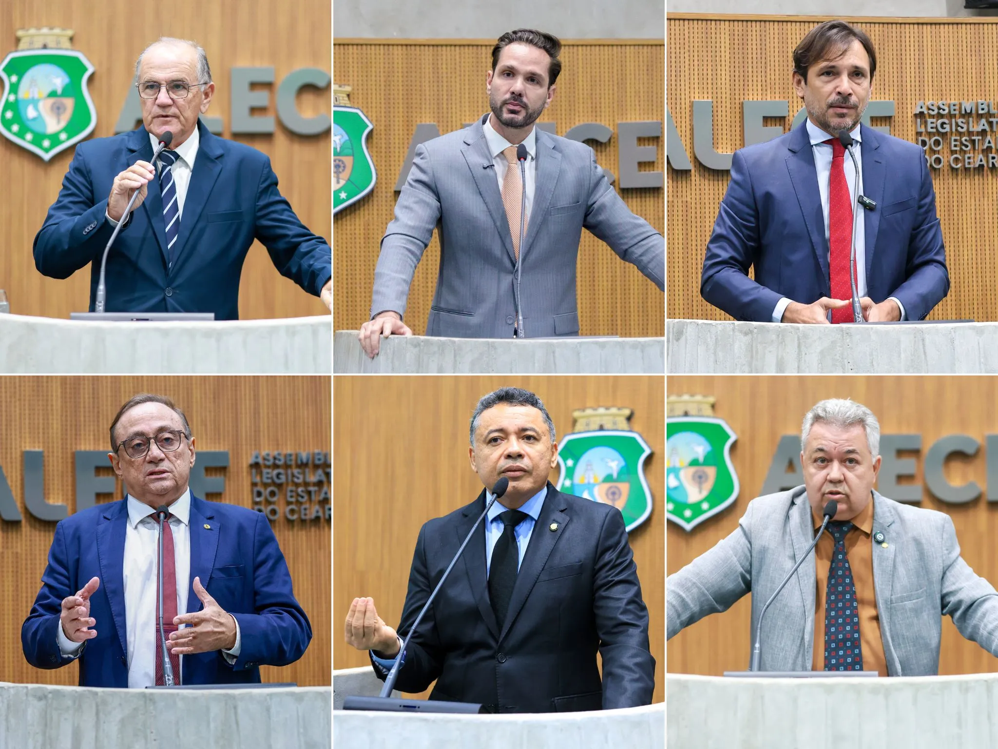 Suplentes Antônio Granja (PSB), Guilherme Bismarck (PSB), Guilherme Sampaio (PT), Tin Gomes (PSB), Tony Brito (PSD) Tomaz Holanda (Mobiliza) estão em exercício na Alece.