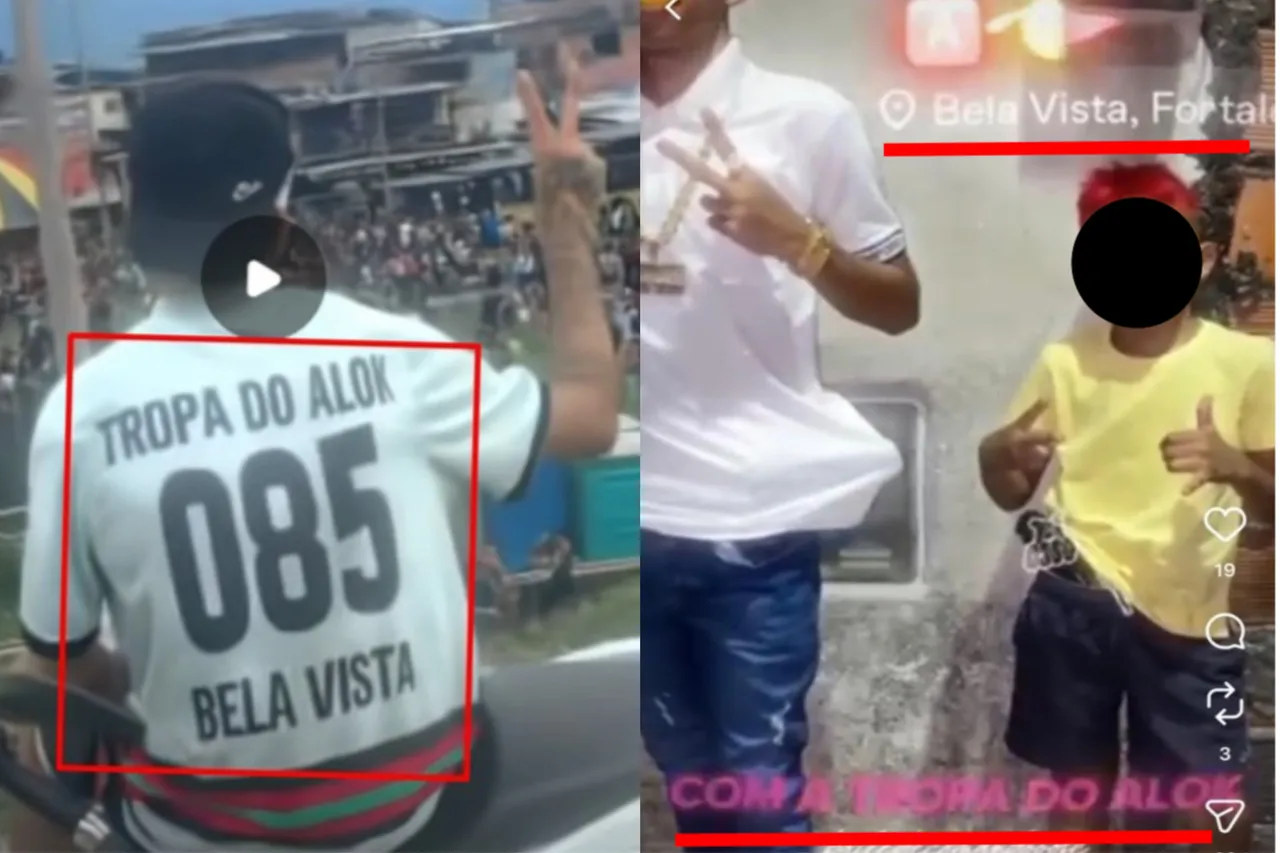 Em uma das imagens do 