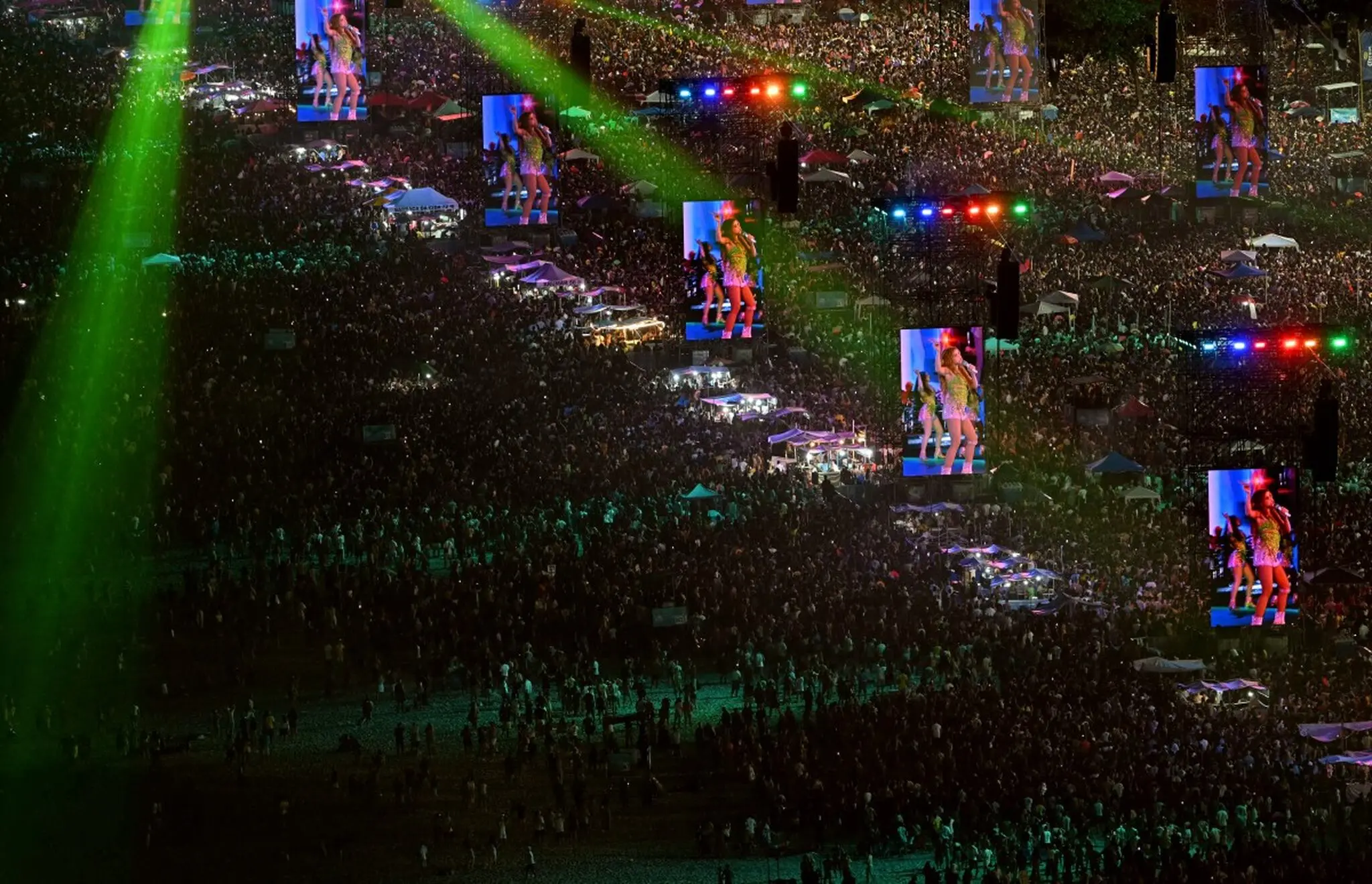 Vista aérea do show de Shakira.