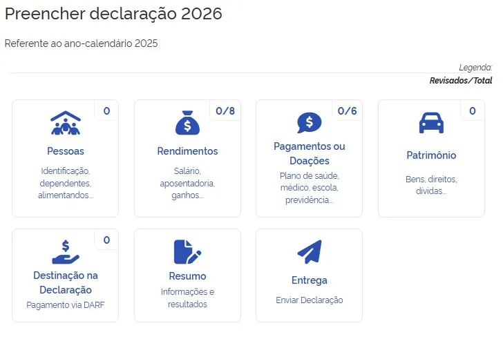 A declaração pode ser feita pelo programa do Imposto de Renda no computador, pelo portal Meu Imposto de Renda ou pelo aplicativo da Receita Federal.