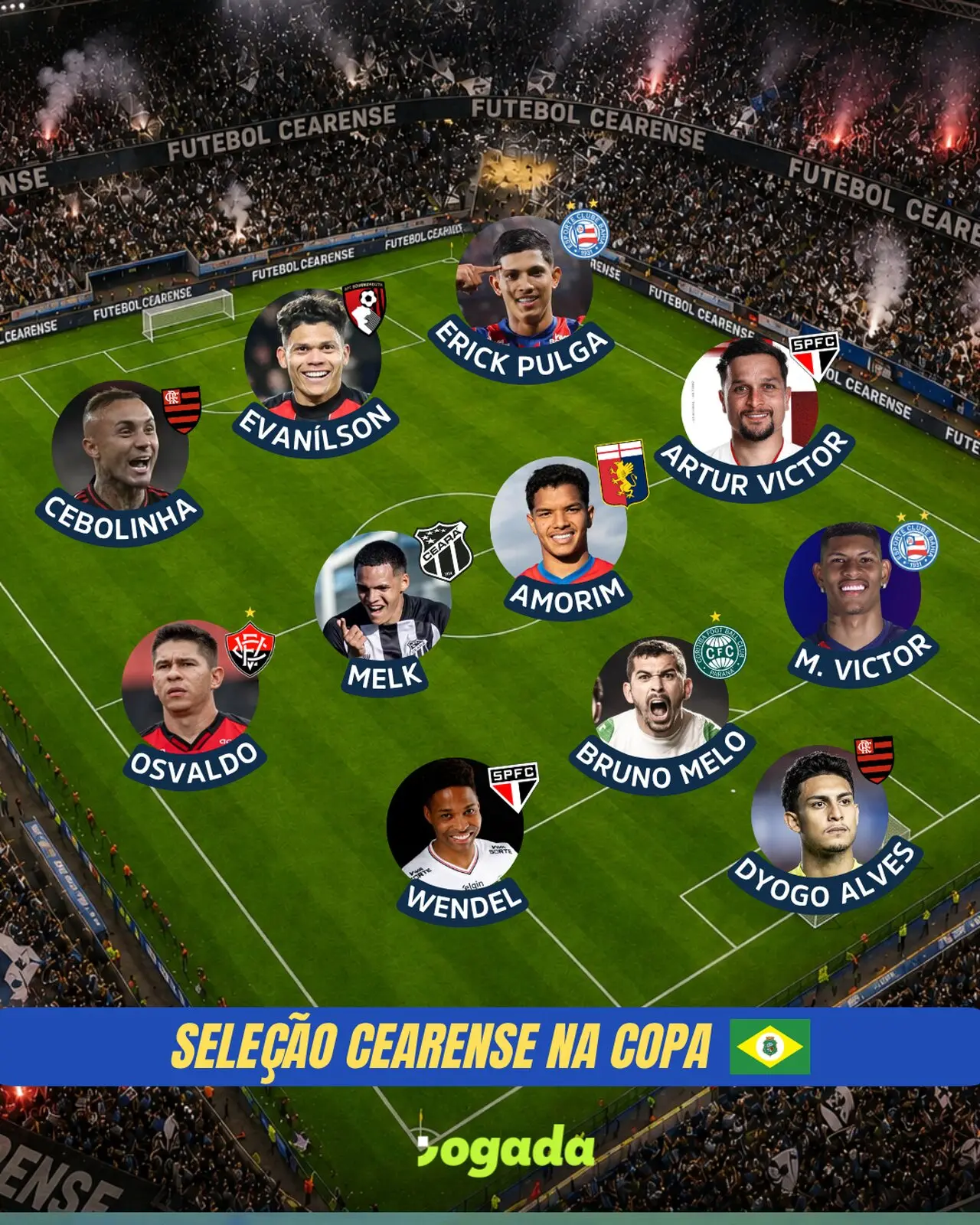 Imagem da seleção de futebol cearense