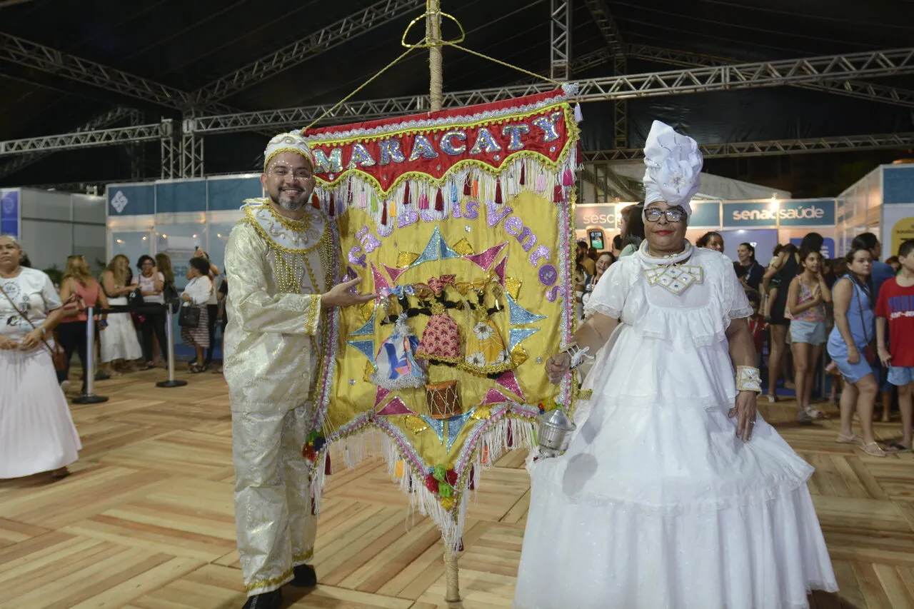 O maracatu foi uma das atrações do evento.
