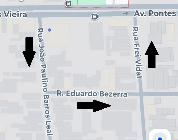 Desvio de tráfego da av. Pontes Vieira será feito pelas ruas João Paulino Barros Leal, Eduardo Bezerra e Frei Vidal.