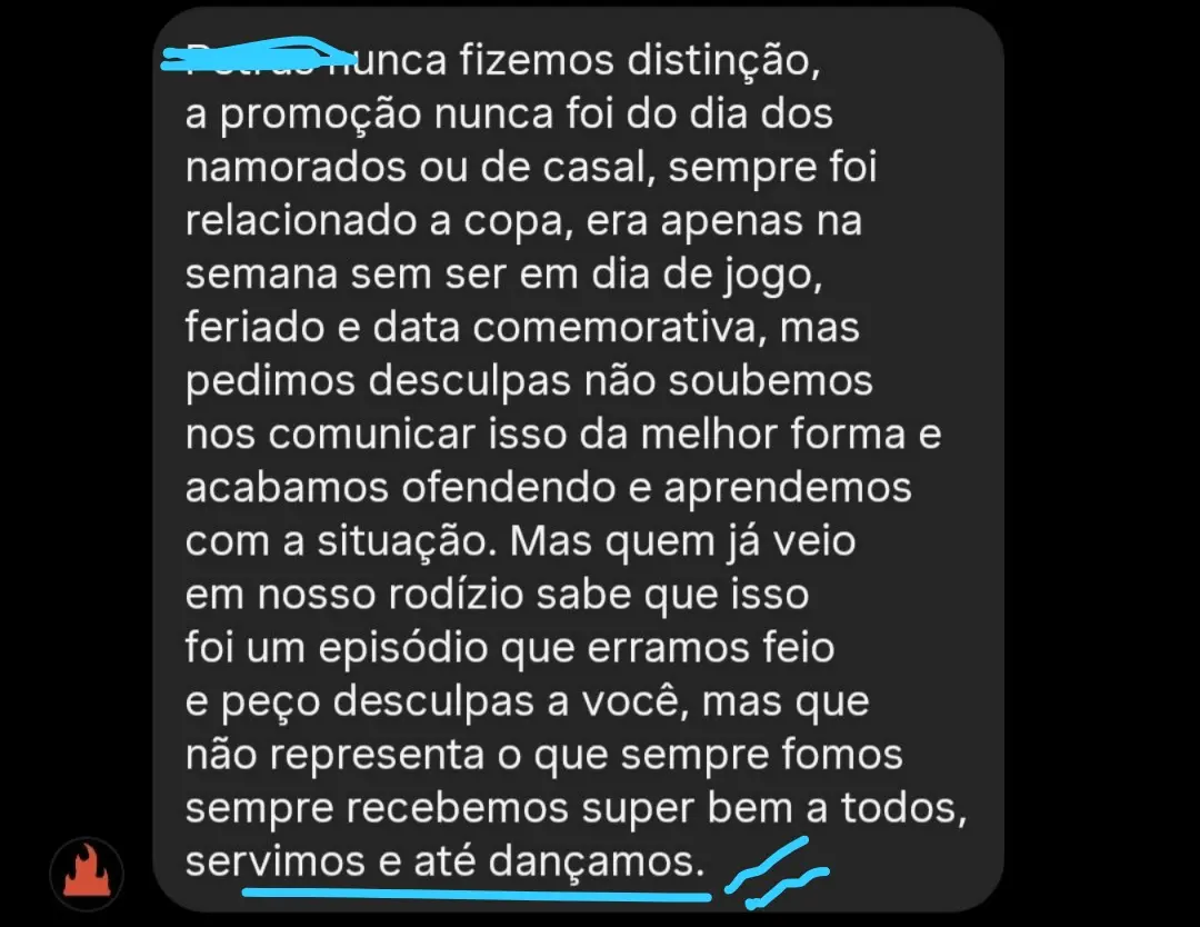 negou