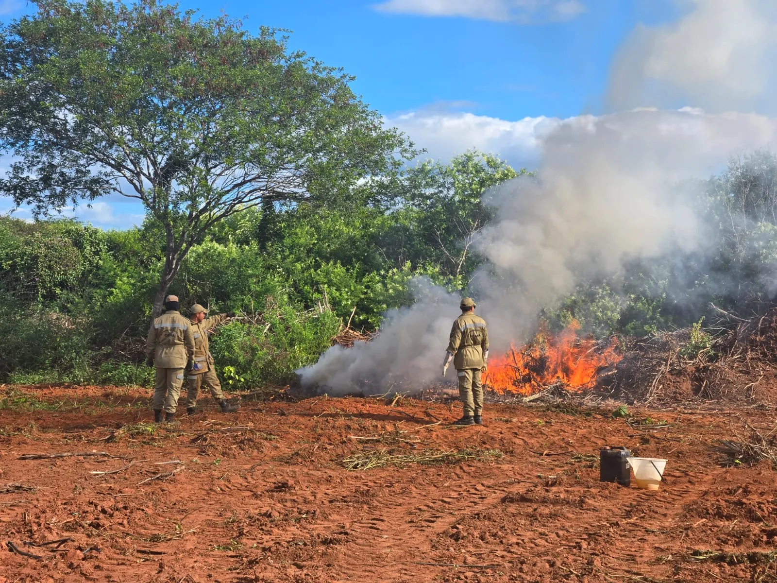 Corpo de Bombeiros utilizou técnica para queimar droga