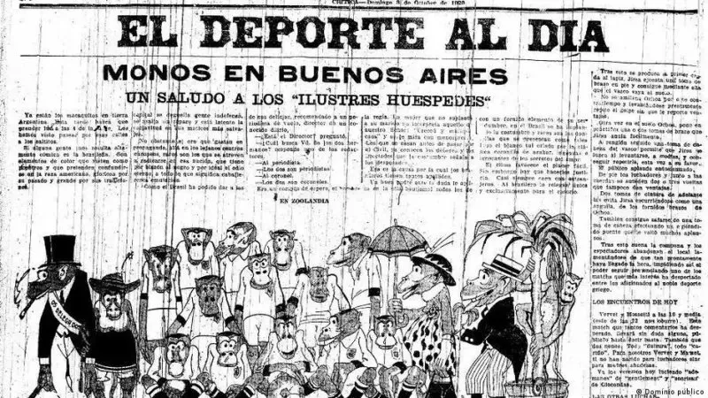 O jornal argentino La Crítica fez uma publicação racista contra o Brasil em 1920
