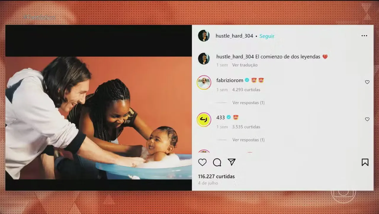 O pai de Yamal, Mounir Nasraoui, fez um post da imagem e falei no começo de duas lendas