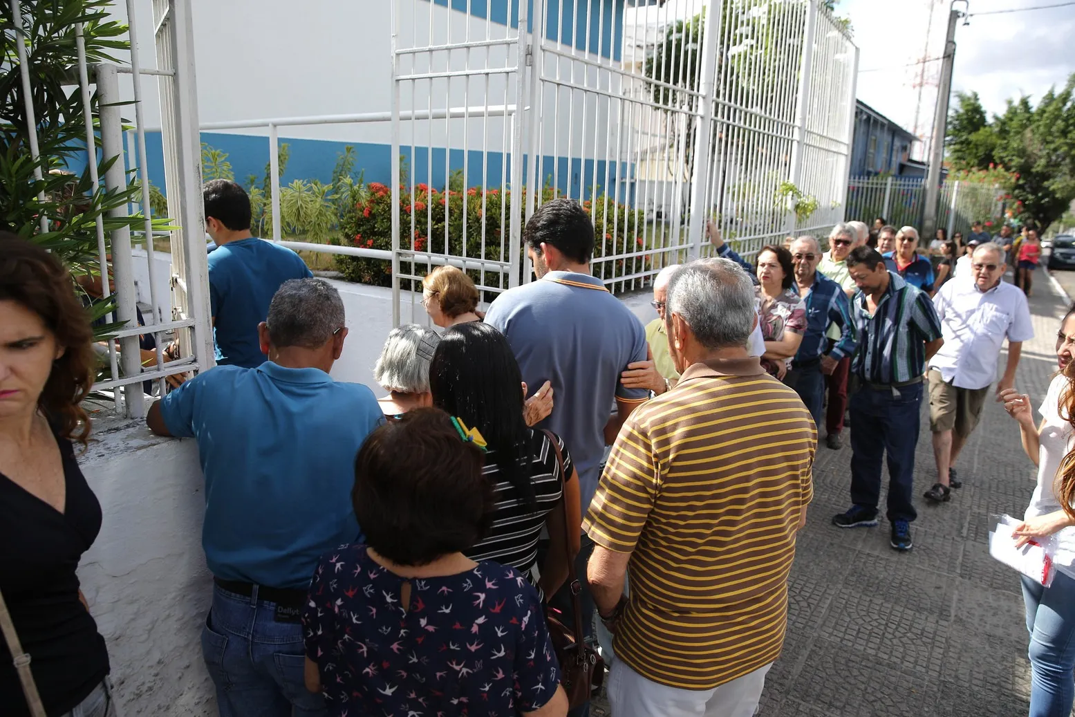 Local de votação durante eleição, em Fortaleza.