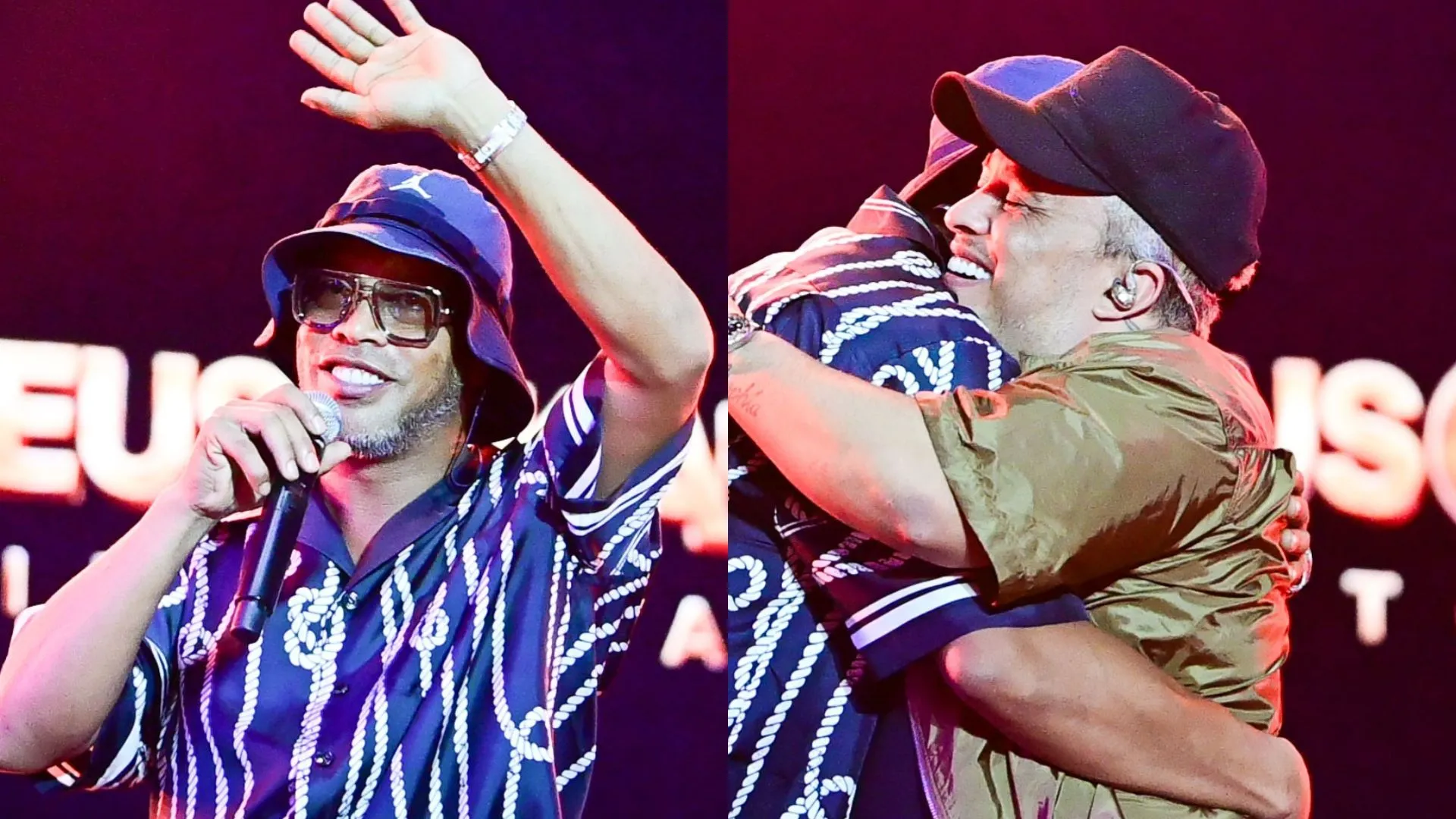 Ronaldinho Gaucho aparece de surpresa no show de Matheus e Kauan durante o Fortal 2026.
