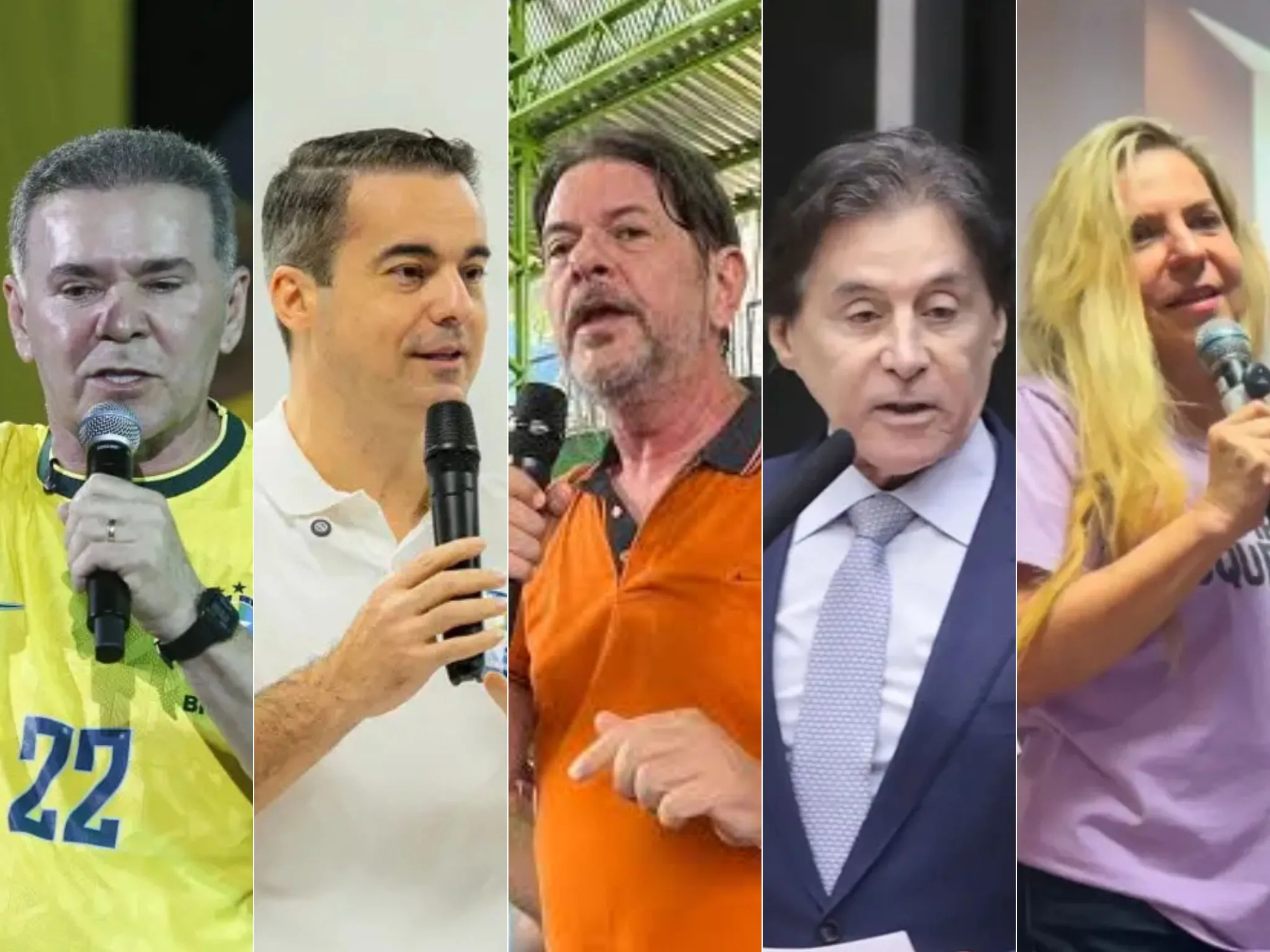 Alcides Fernandes, Capitão Wagner, Cid Gomes, Eunício Oliveira e Luizianne Lins são os cinco pré-candidatos mais bem posicionados na pesquisa.