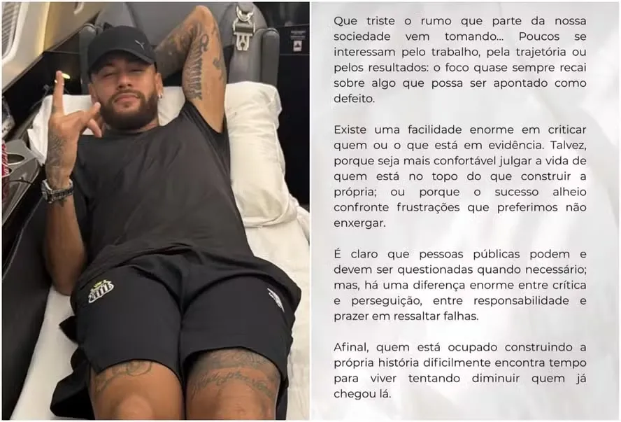 Neymar fez publicação em seu Instagram na manhã desta quarta-feira (5)