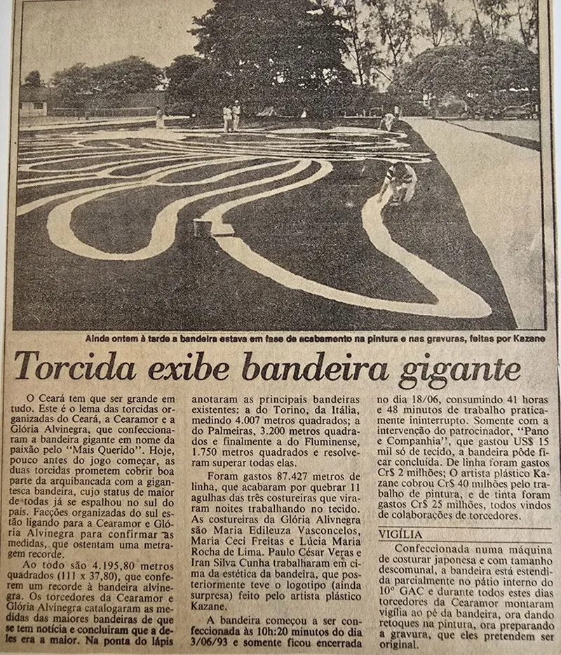 Iniciativa da Cearamor contou com cobertura do Diário do Nordeste em 1993
