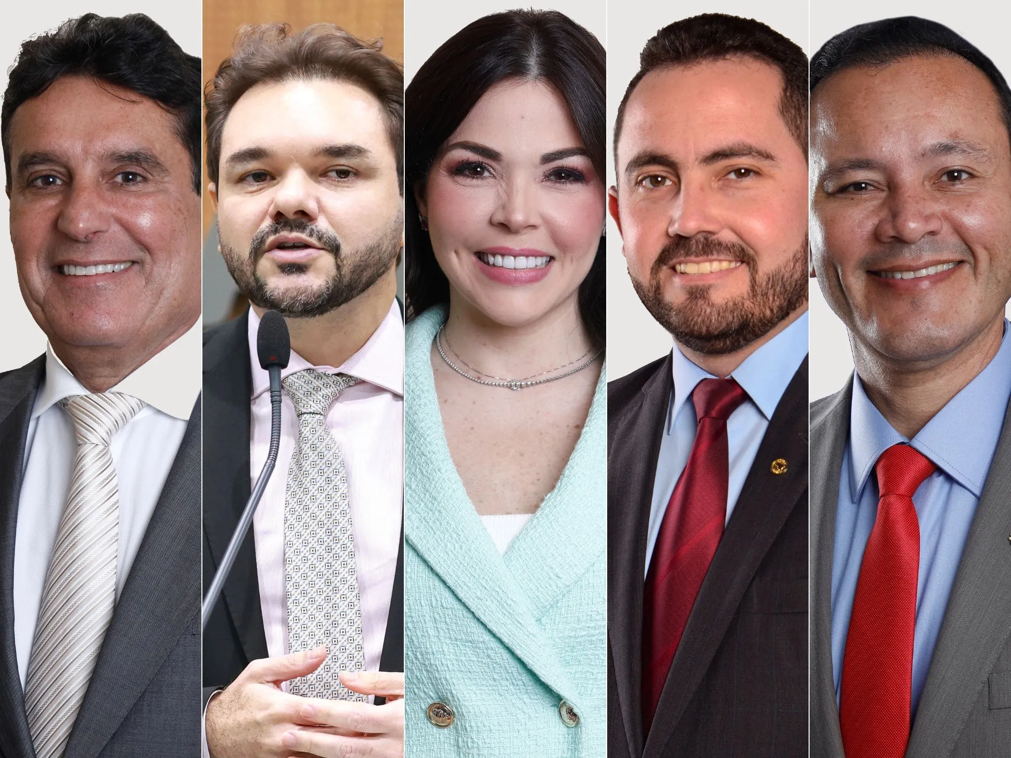 Deputados estaduais Agenor Neto (MDB), Alysson Aguiar (PCdoB), Juliana Lucena (PT), Oriel Filho (PT) e Stuart Castro (Republicanos) não serão candidatos no pleito deste ano.