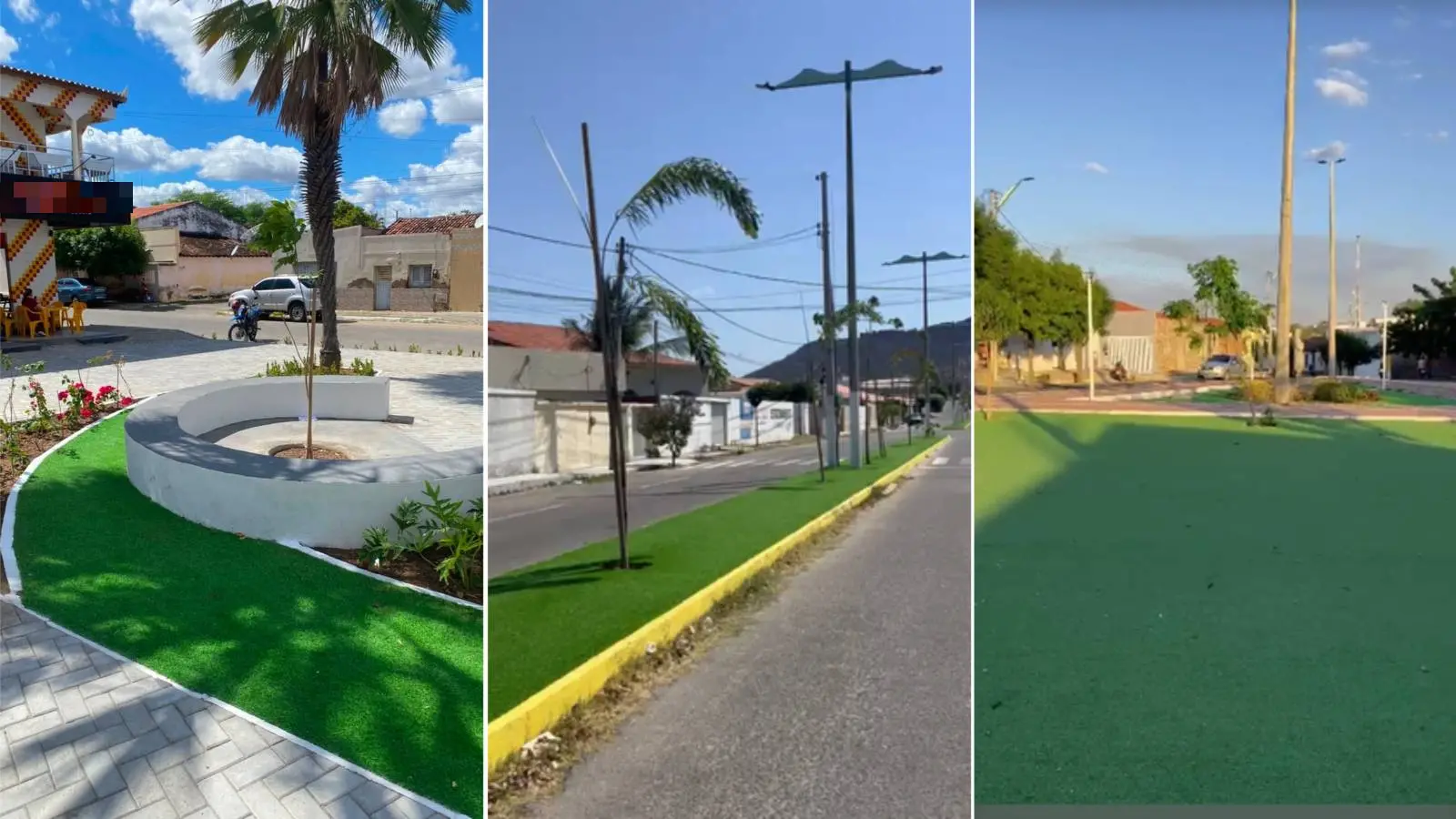 Imagem da notícia Tauá substitui vegetação por grama sintética em áreas públicas; veja impactos