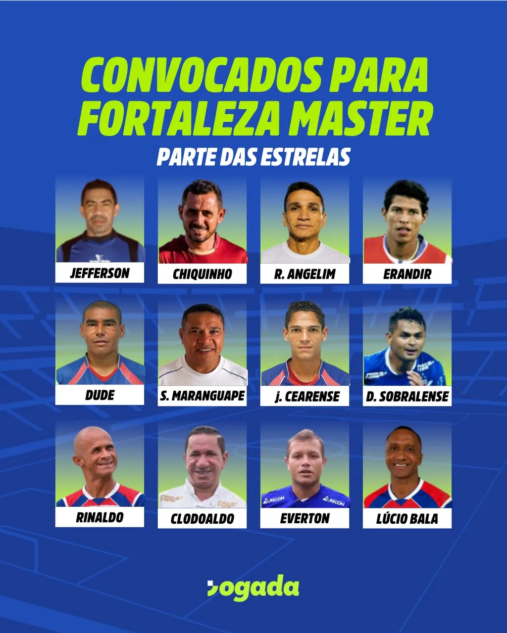 A seleção do Fortaleza Master para o amistoso beneficente