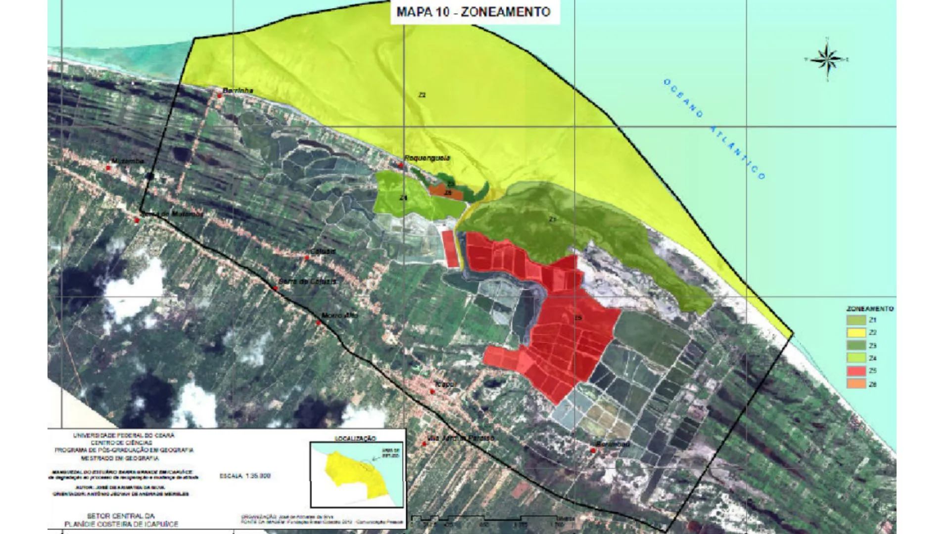 Z1 é designada zona de proteção integral e deve ser destinado à pesquisa científica e preservação das espécies. Já a Zonas 4 e 5: Setores destinados à recuperação.