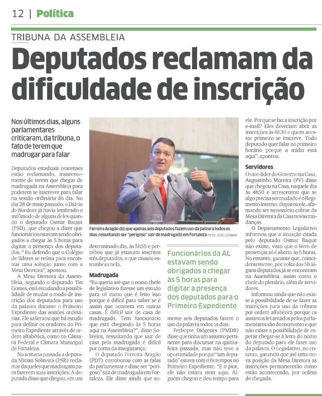 Edição do Diário do Nordeste de 11 de junho de 2013.
