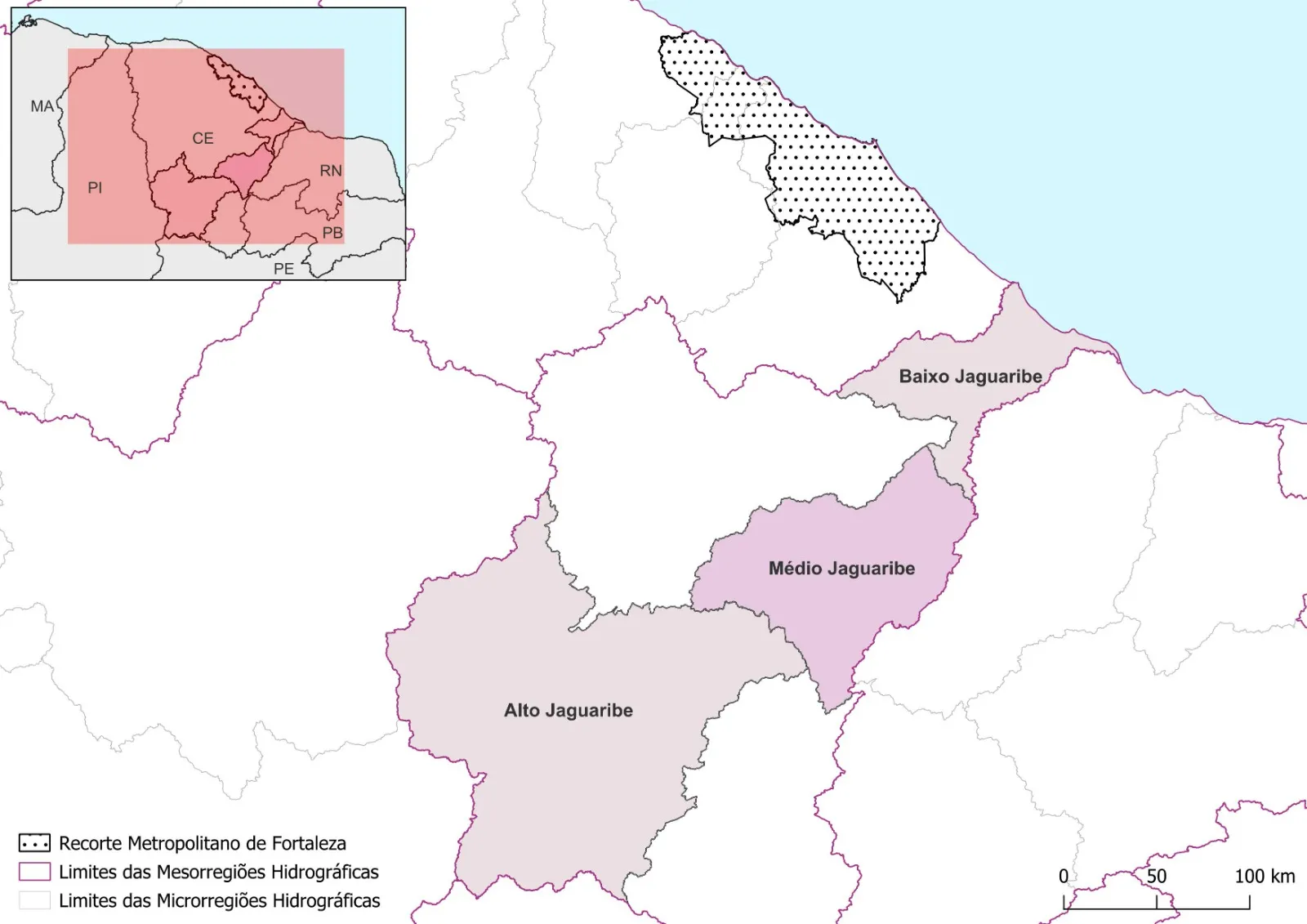 Abastecimento da Grande Fortaleza engloba bacias na RMF e no Rio Jaguaribe.