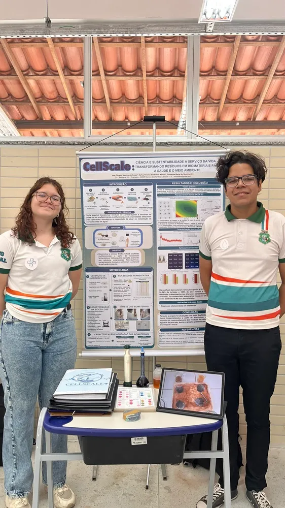 Carlos e Ana Clara observaram e desenvolveram o projeto a partir de uma ideia oriunda da própria realidade em Cascavel.