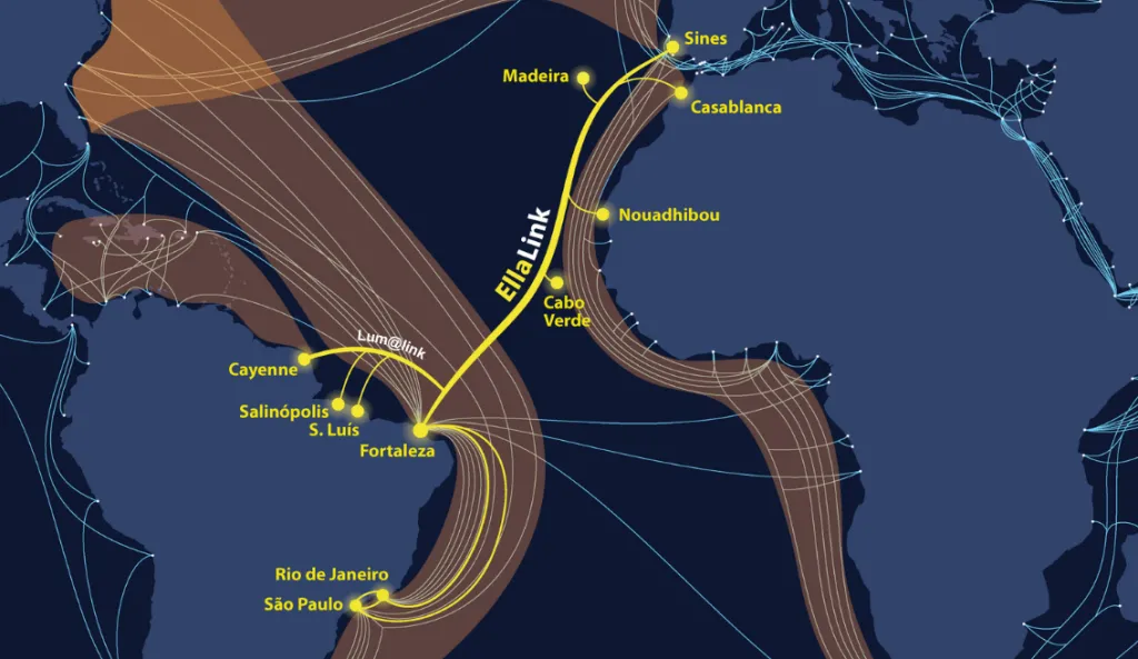 Cabo submarino da Ellalink foi o primeiro a garantir transmissão de dados entre Europa e Brasil.
