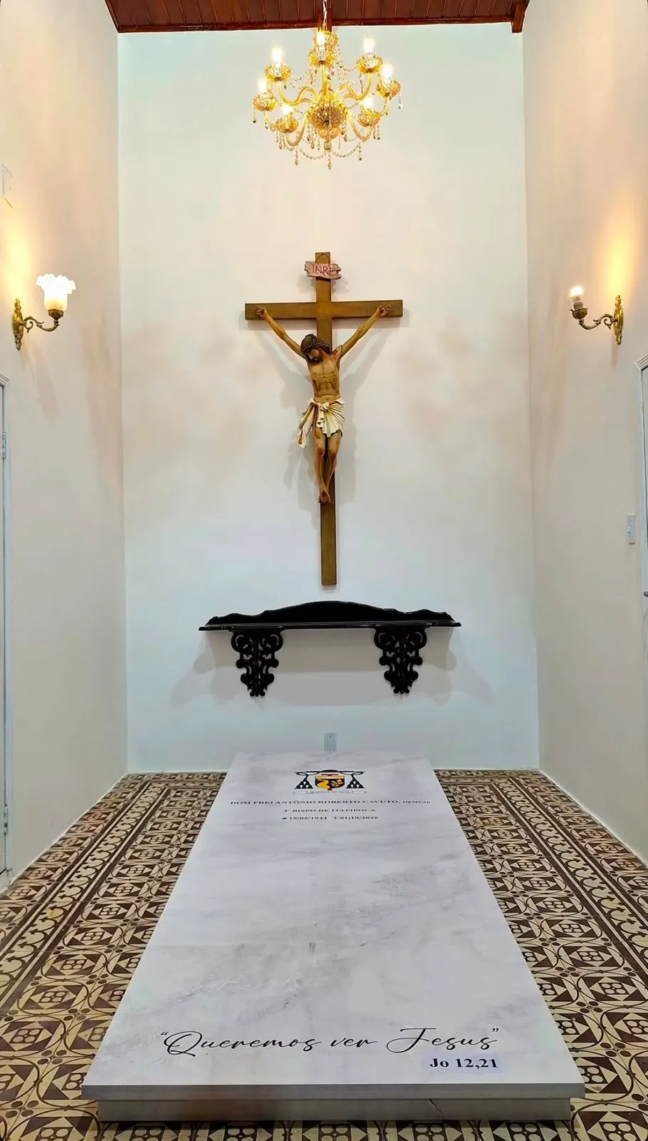 O corpo de Dom Frei Antônio Roberto Cavuto será sepultado na cripta da Catedral de Itapipoca.