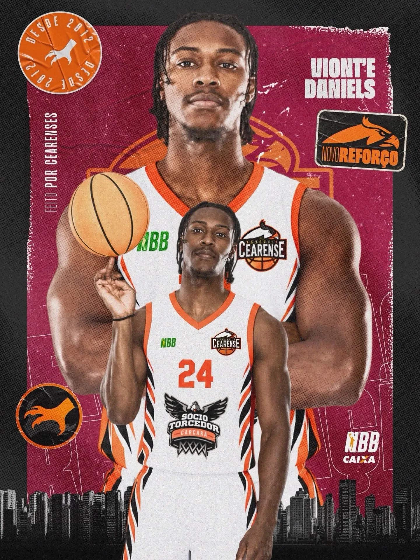 Viont’e Daniels, reforço do Basquete Cearense
