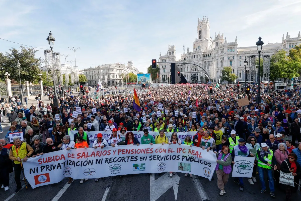 Protesto na Espanha.