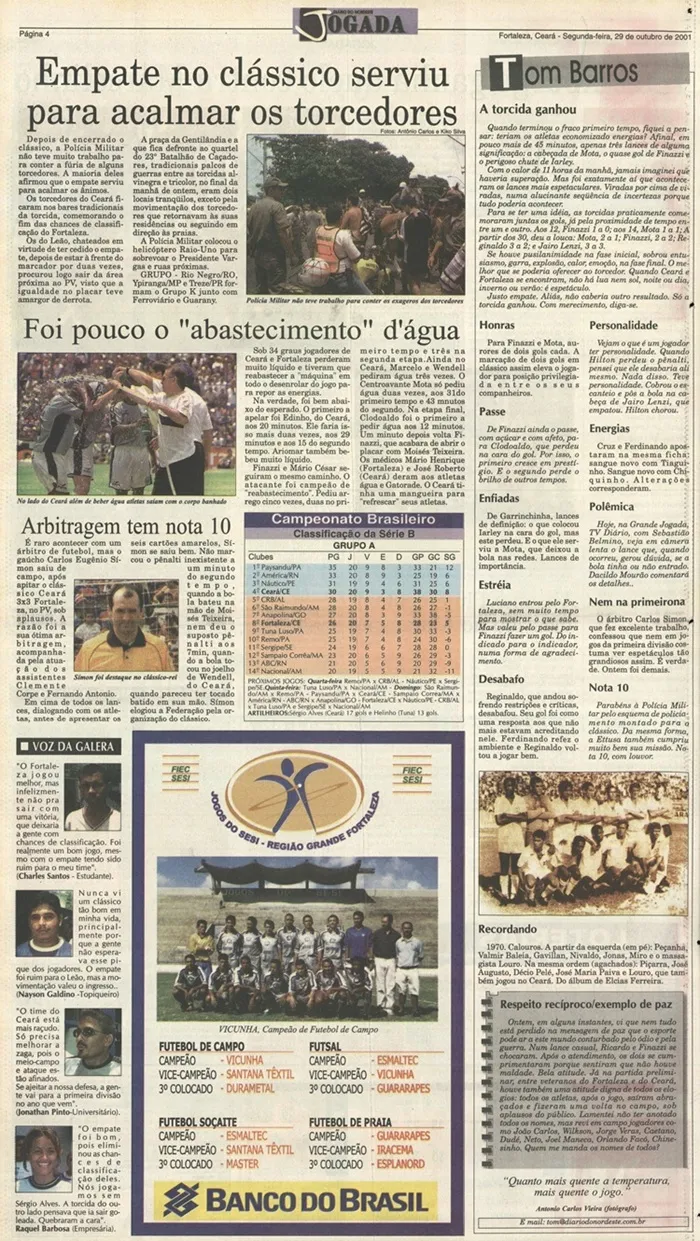 Veja mais sobre como o Diário do Nordeste relatou o jogo
